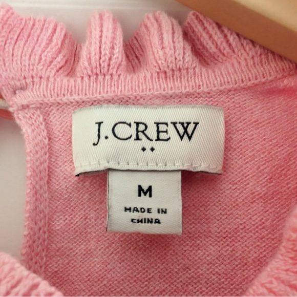 J.Crew Pink Ruffleneck Sweater - Picture 4 of 5
